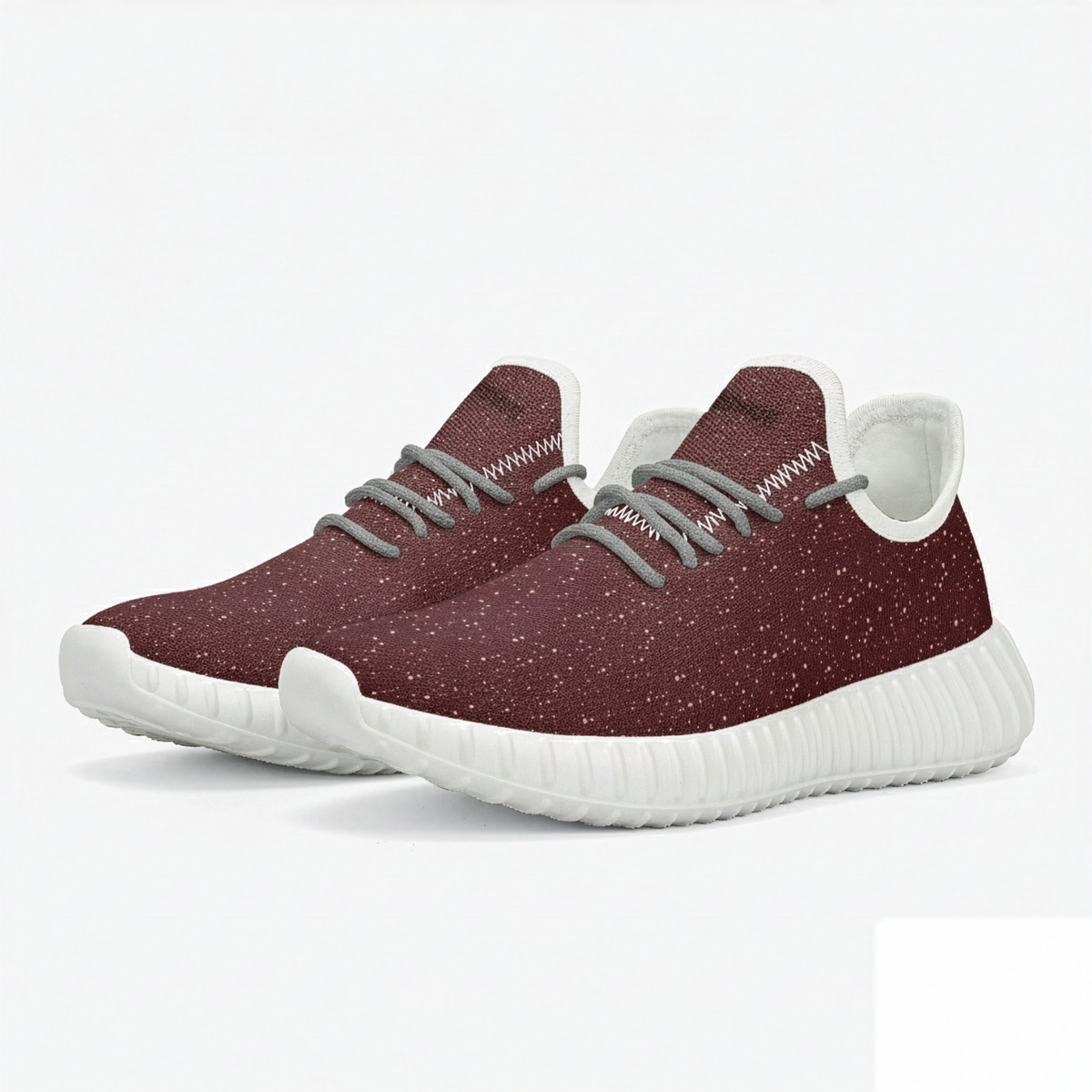 kimood Speckled Mesh Knit Sneakers - Burgundy
