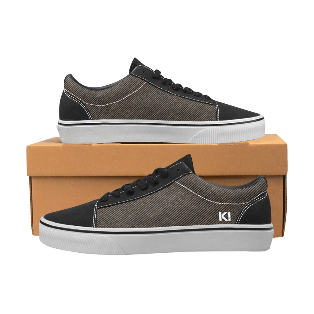 kimood FLUX Urban Canvas Sneakers, Casual Low-Top - Charcoal