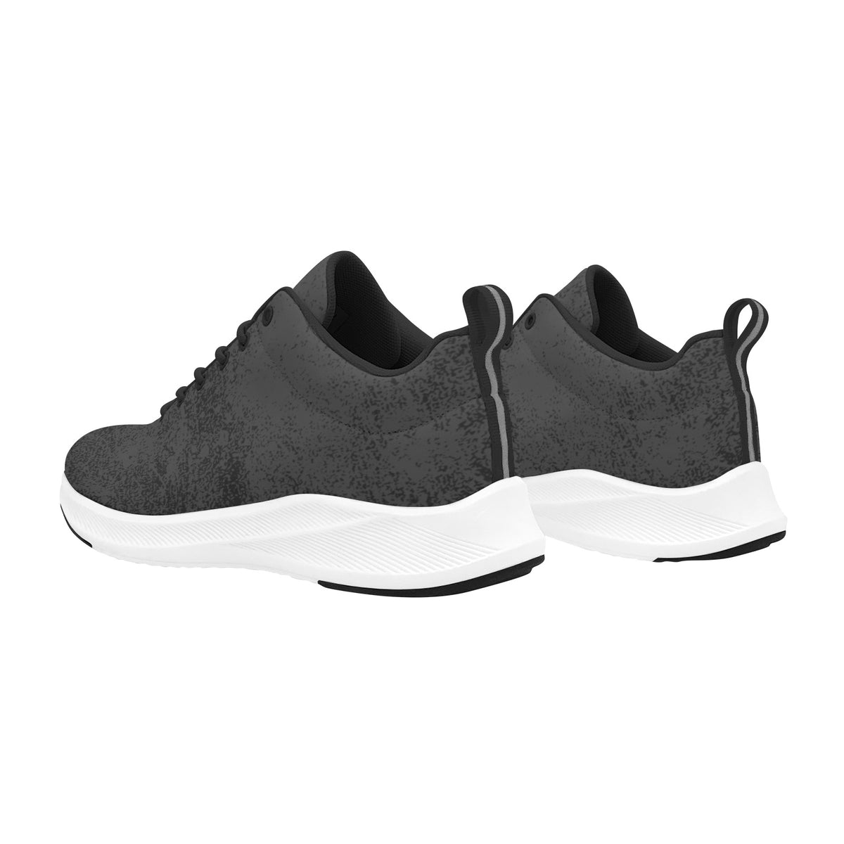 kimood Comfortable Sneakers with Faux Suede Upper - Black