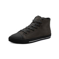 kimood High Top Canvas Shoes- Chocolate