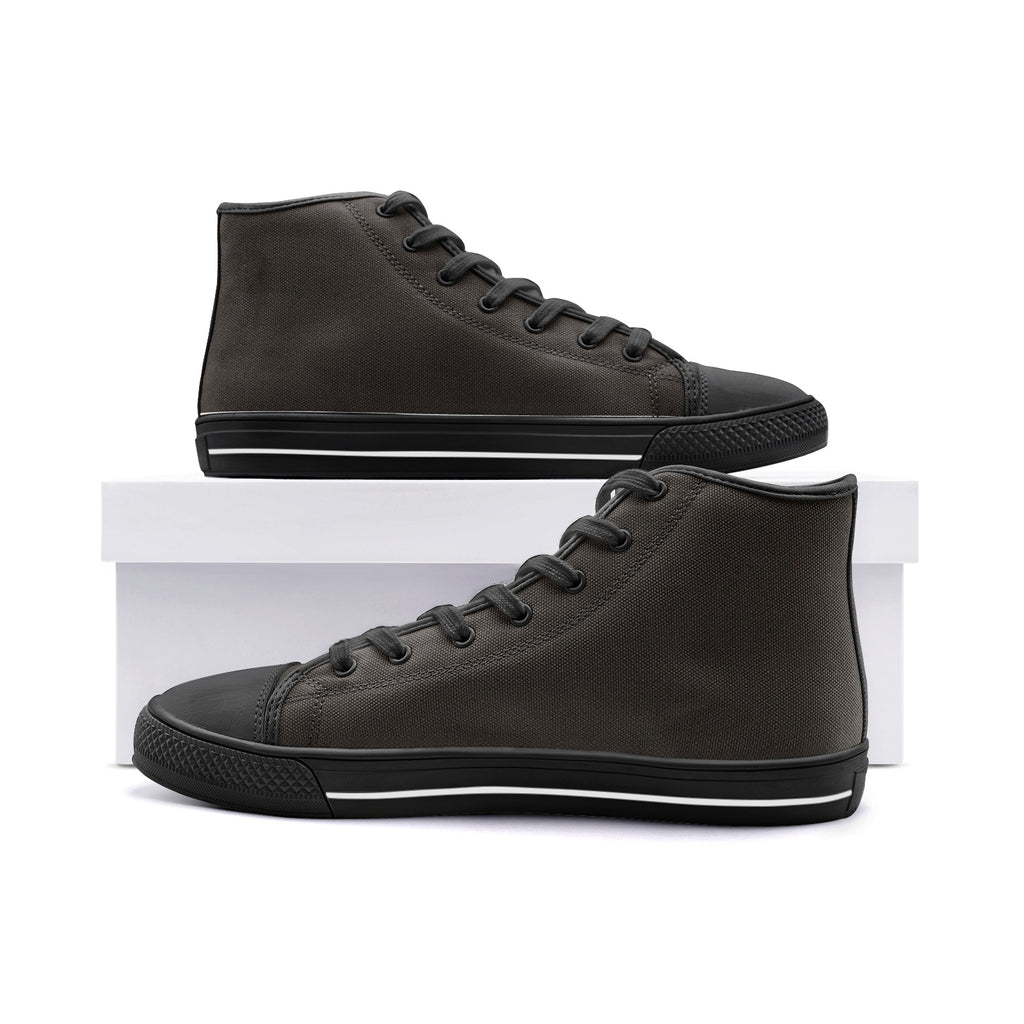 kimood High Top Canvas Shoes- Chocolate