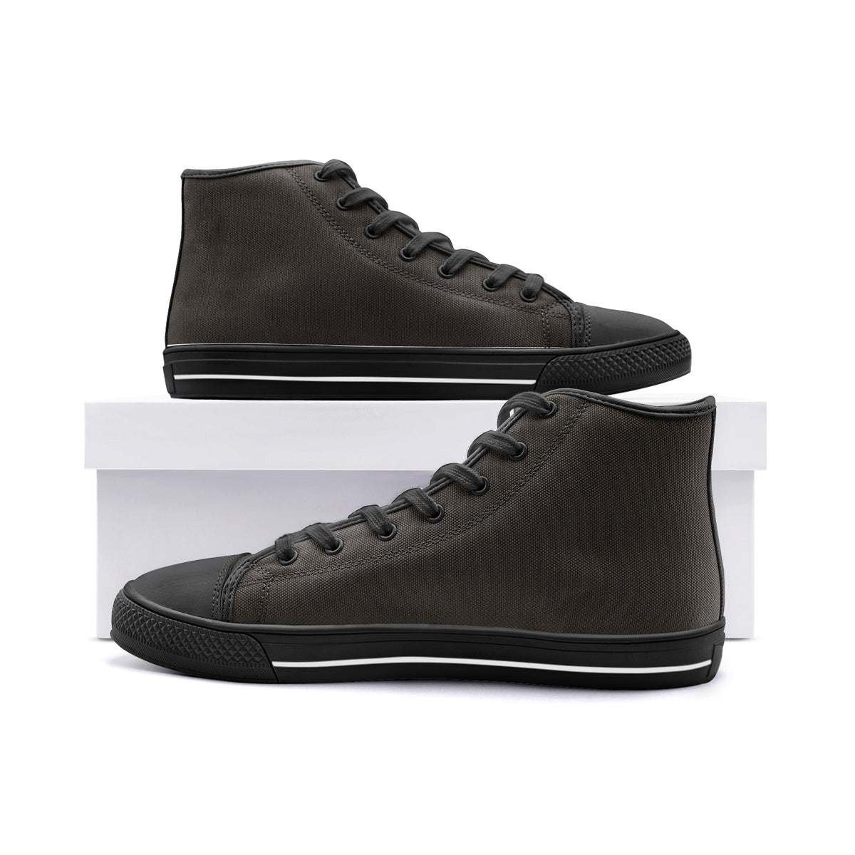 kimood High Top Canvas Shoes- Chocolate