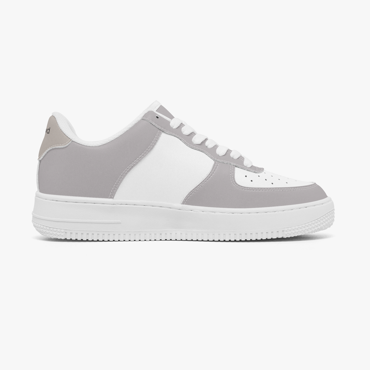 kimood NOMAD Low-Top faux leather Sneakers - Soft Gray & White