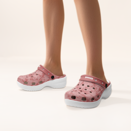 kimood  Platform Clogs-Coral