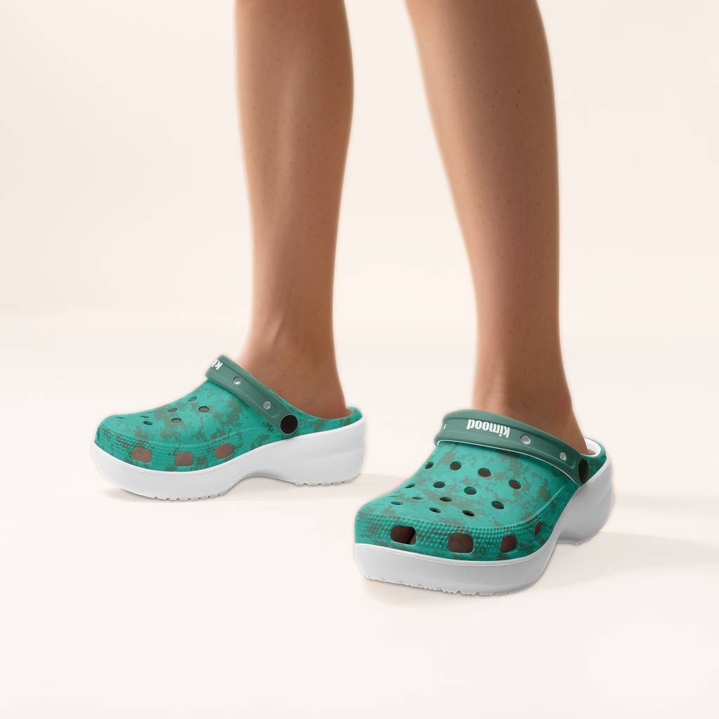 kimood Platform Clogs - Teal