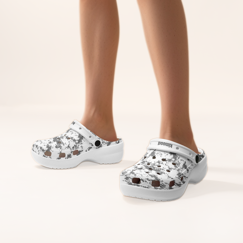 kimood  Platform Clogs-white