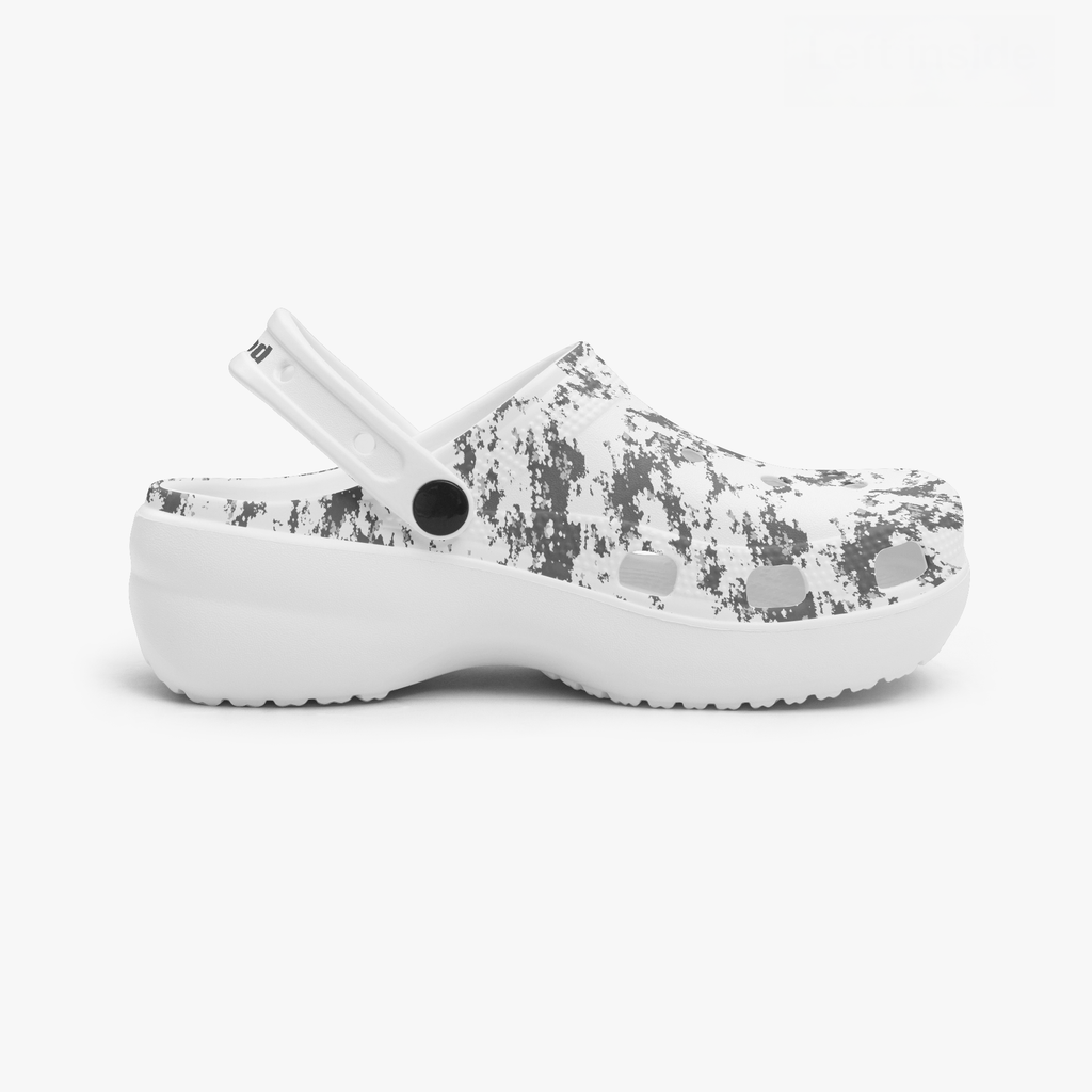 kimood  Platform Clogs-white