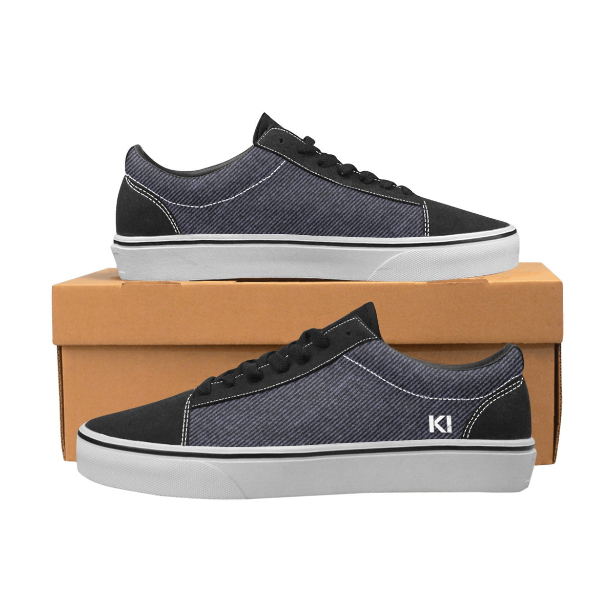 kimood Urban Canvas Sneakers, Casual Low-Top - Blue