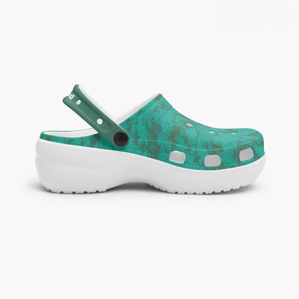 kimood Platform Clogs - Teal