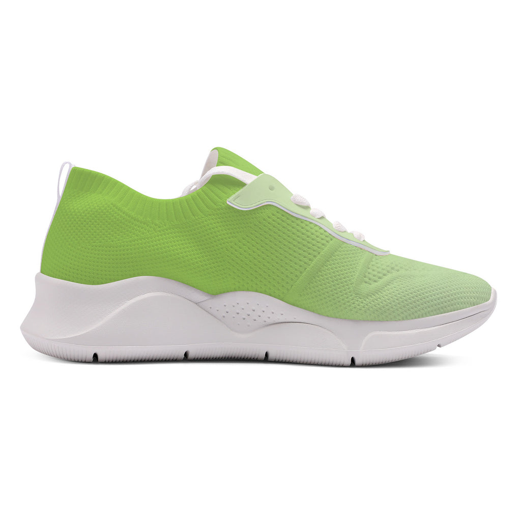 kimood FLOW Trainers Shoes, Breathable Knitfly mesh - Lime Green