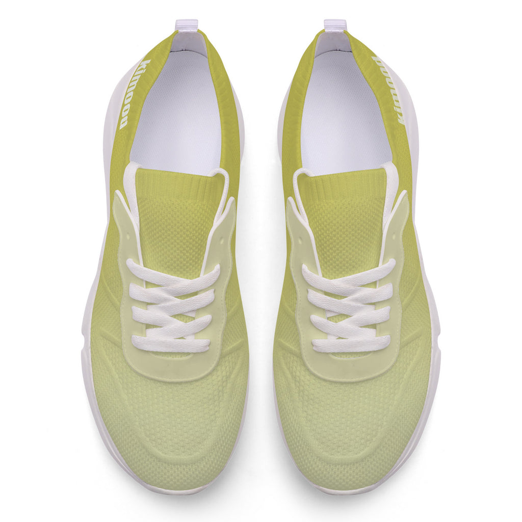 kimood FLOW Trainers Shoes, Breathable Knitfly mesh - Mustard