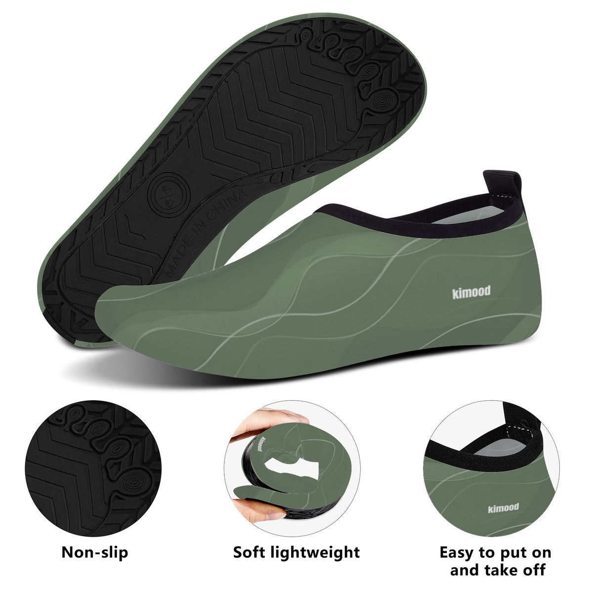 kimood Quick Dry Barefoot Water Shoes - Moss Lagoon