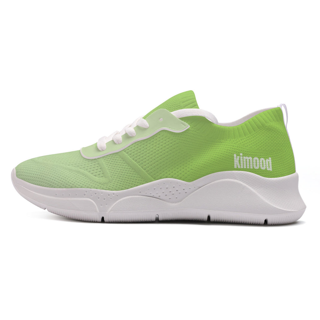 kimood FLOW Trainers Shoes, Breathable Knitfly mesh - Lime Green
