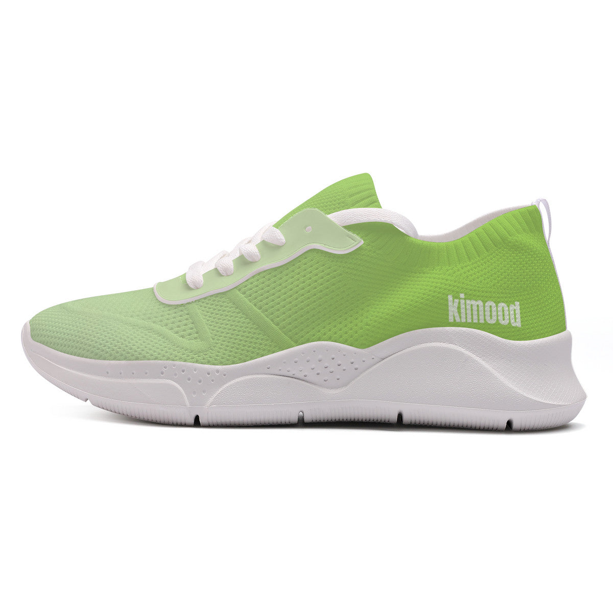 kimood FLOW Trainers Shoes, Breathable Knitfly mesh - Lime Green