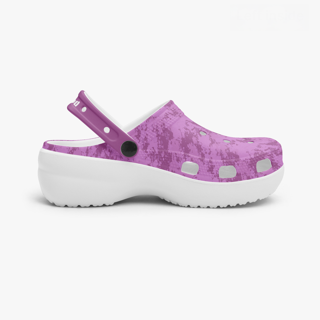 kimood Platform Clogs-Purple