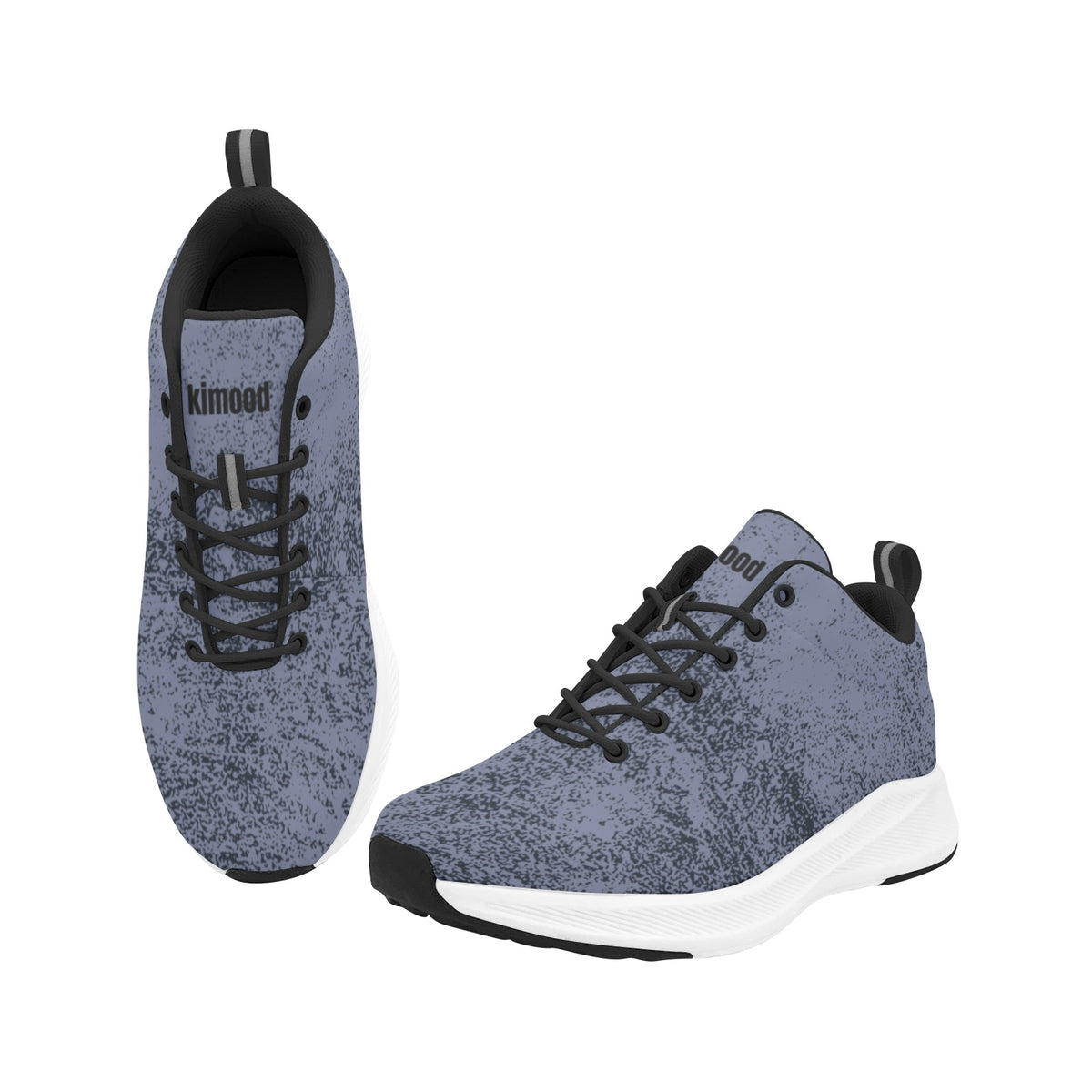 kimood Comfortable Sneakers with Faux Suede Upper - Blue