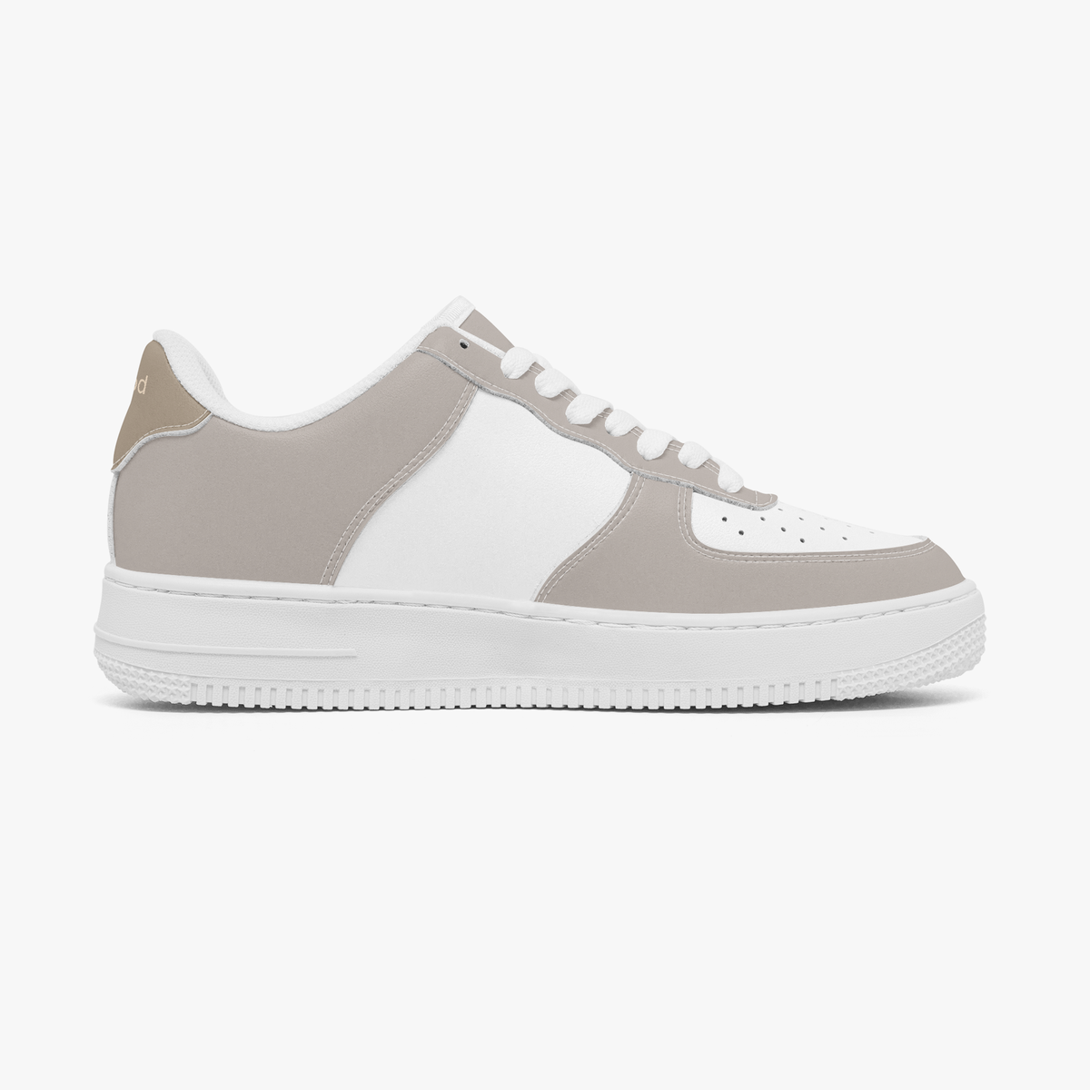 Zapatillas bajas de piel sintética kimood NOMAD - Savana y Blanco