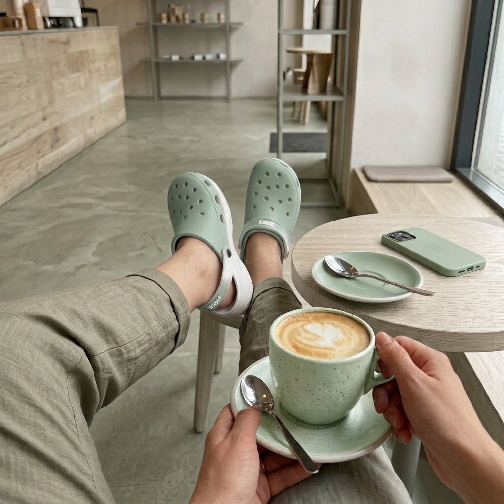 kimood Platform Clogs-forest gradient