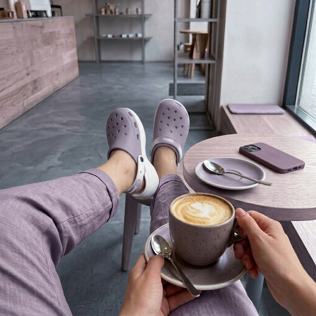 kimood Platform Clogs-lavanda gradient