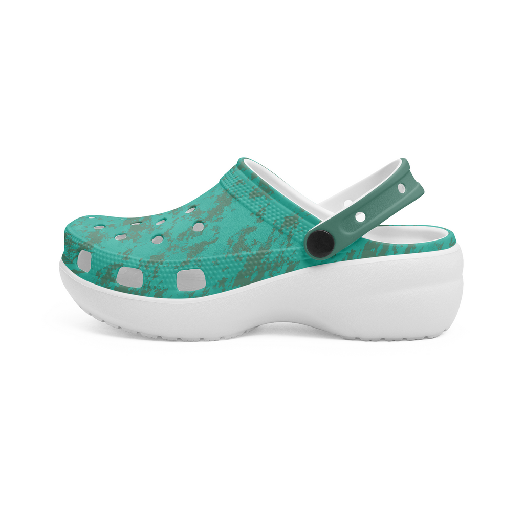 kimood Platform Clogs - Teal
