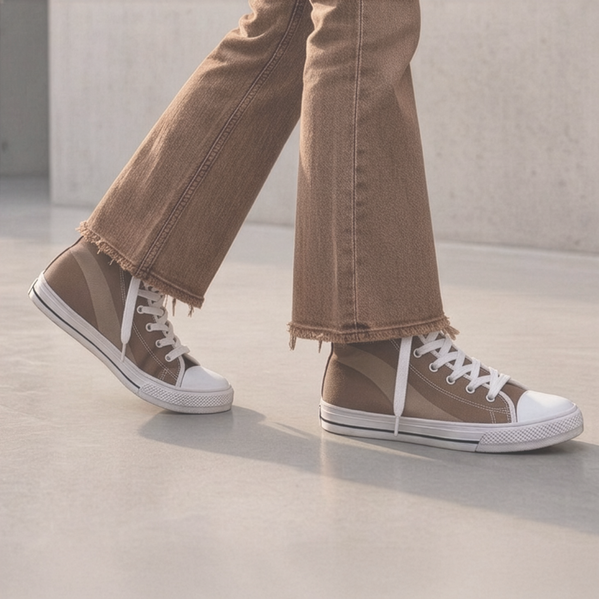 kimood High-top Canvas Shoes - Chocolate