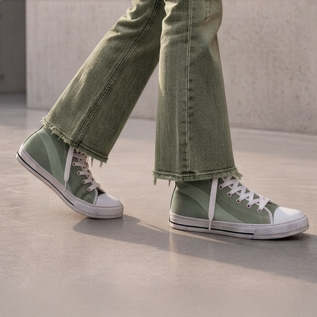 kimood High-top Canvas Shoes - Sage
