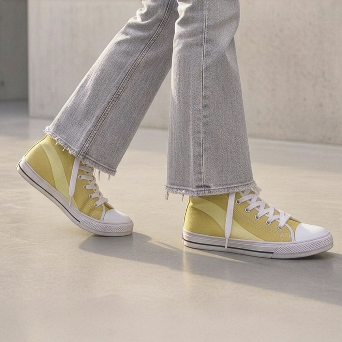 kimood High-top Canvas Shoes - Butter