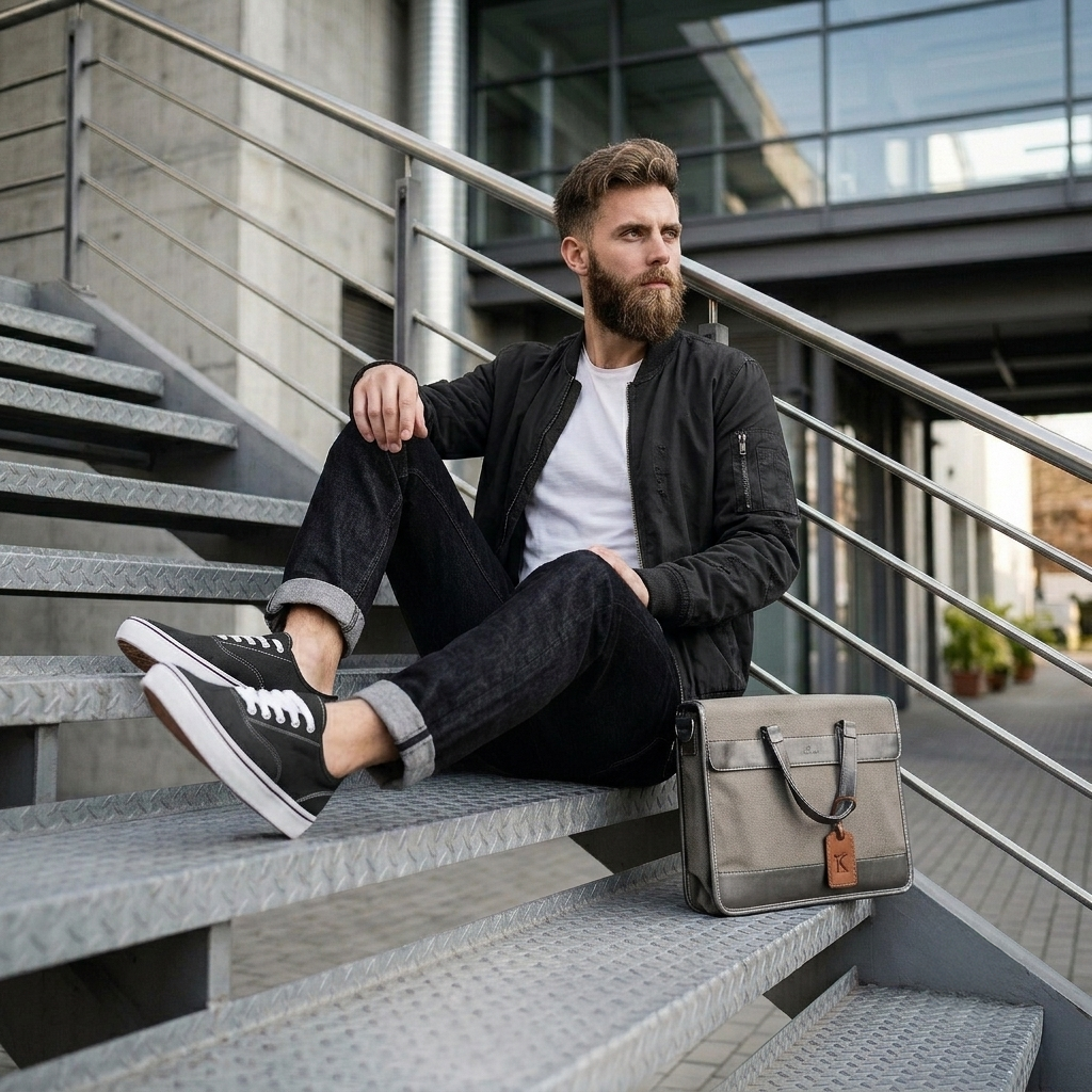kimood Canvas Denim Shoes - Black