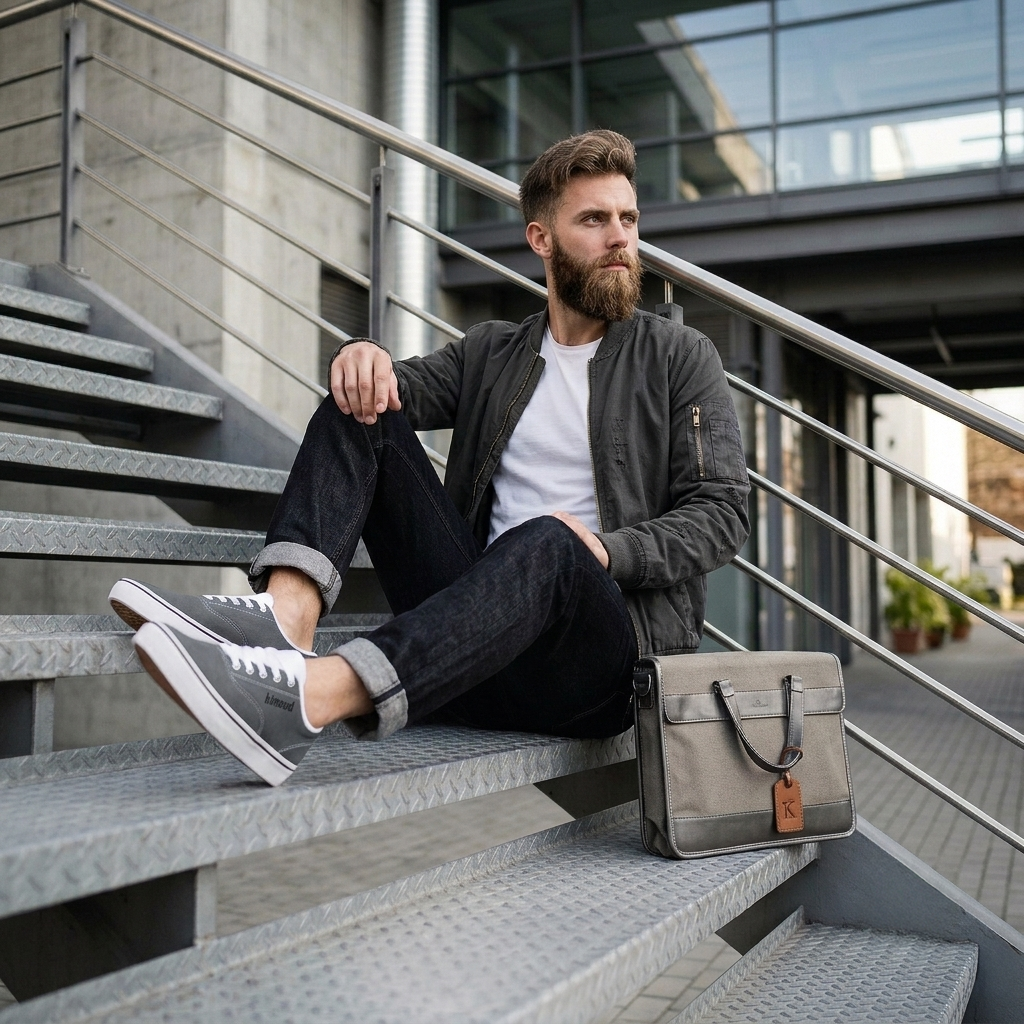 kimood Canvas Denim Shoes - Gray