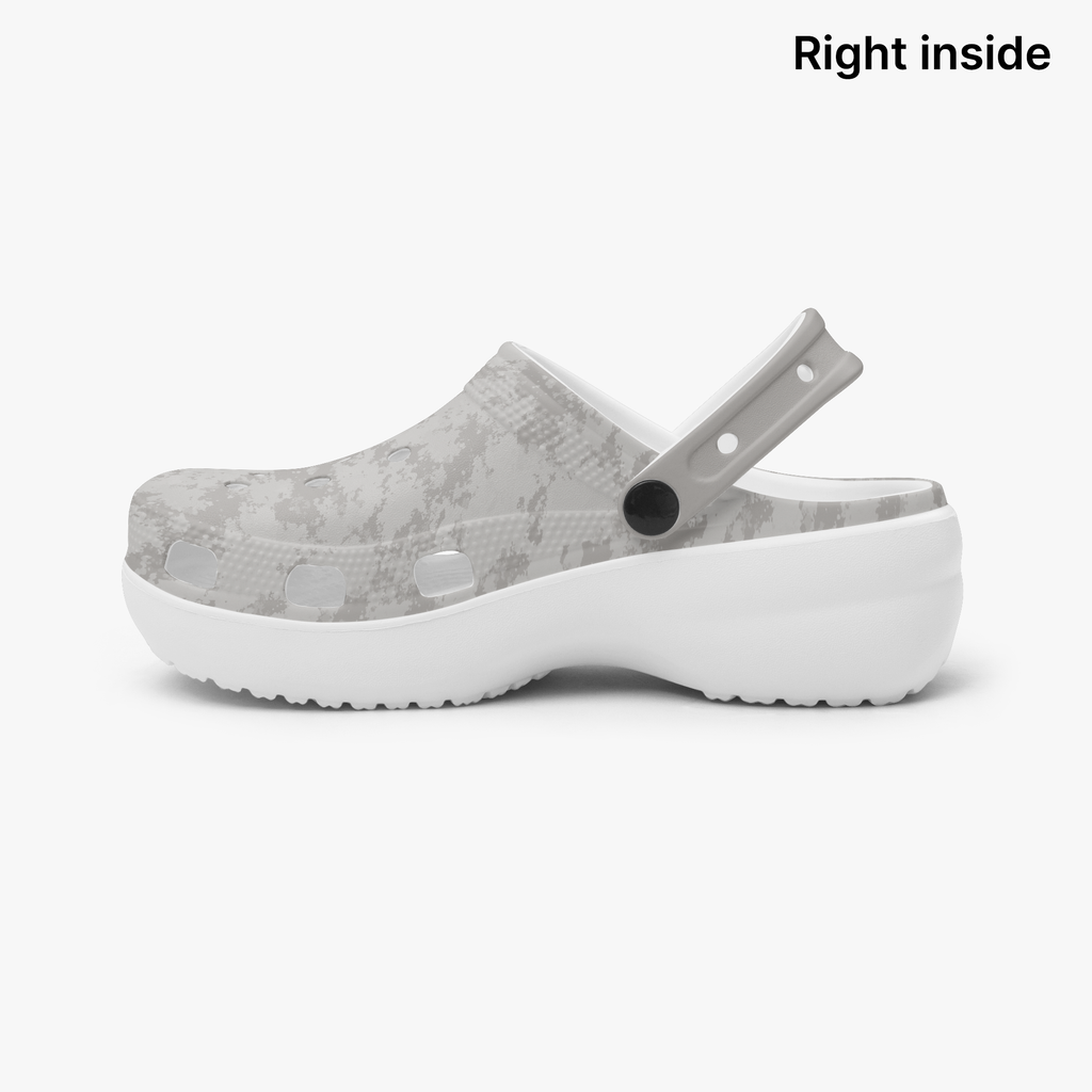 kimood Platform Clogs-Gray