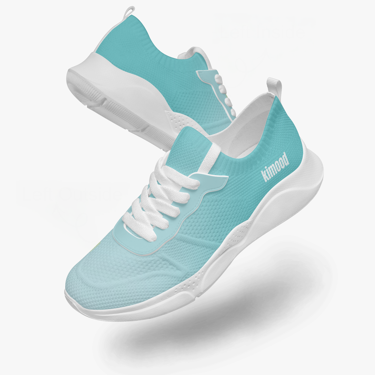 kimood FLOW Trainers Shoes, Breathable Knitfly mesh - Light Blue