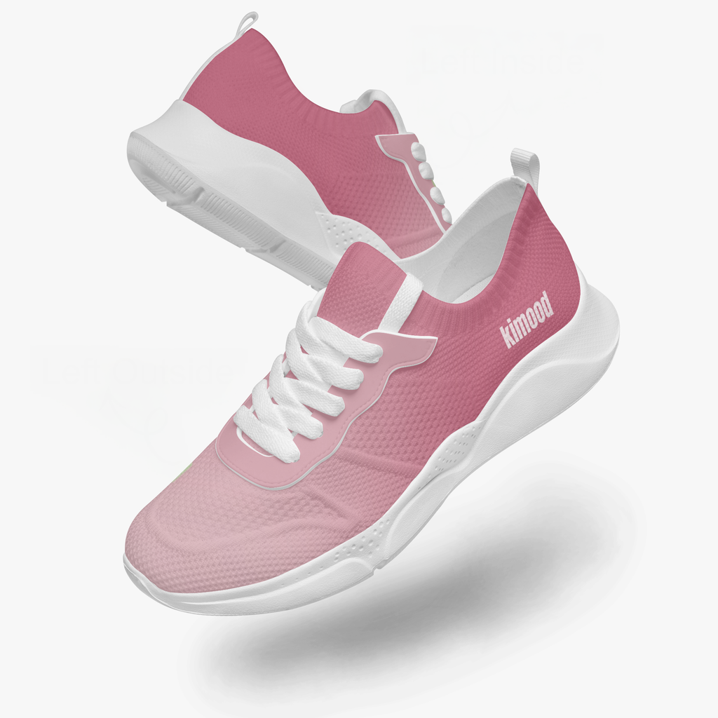kimood FLOW Trainers Shoes, Breathable Knitfly mesh - Pink Rose