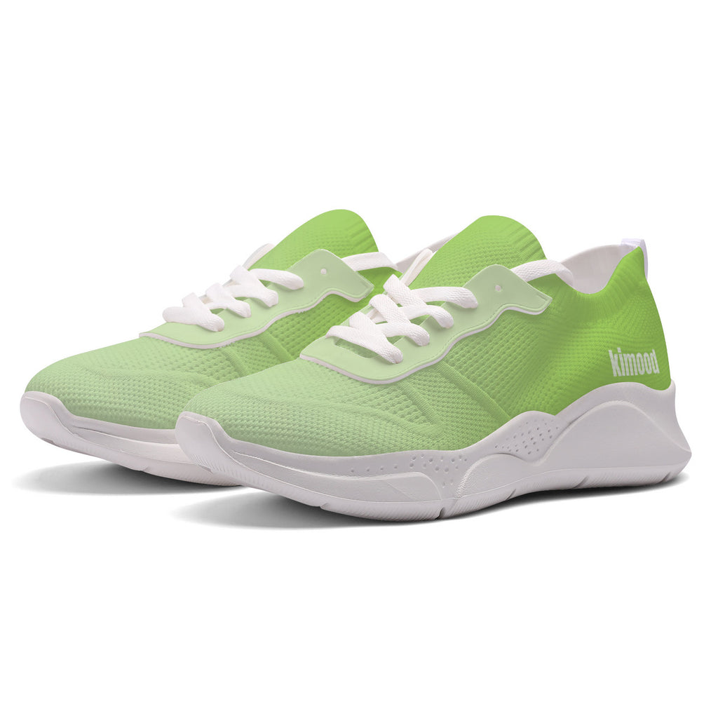 kimood FLOW Trainers Shoes, Breathable Knitfly mesh - Lime Green