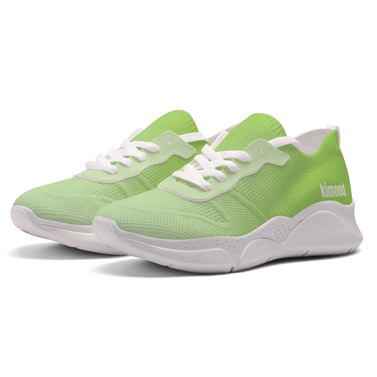kimood FLOW Trainers Shoes, Breathable Knitfly mesh - Lime Green