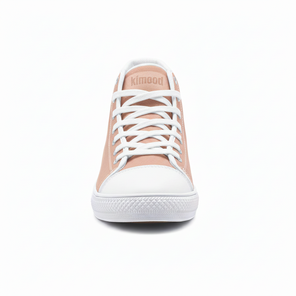 Zapatillas altas de lona Kimood - Albaricoque