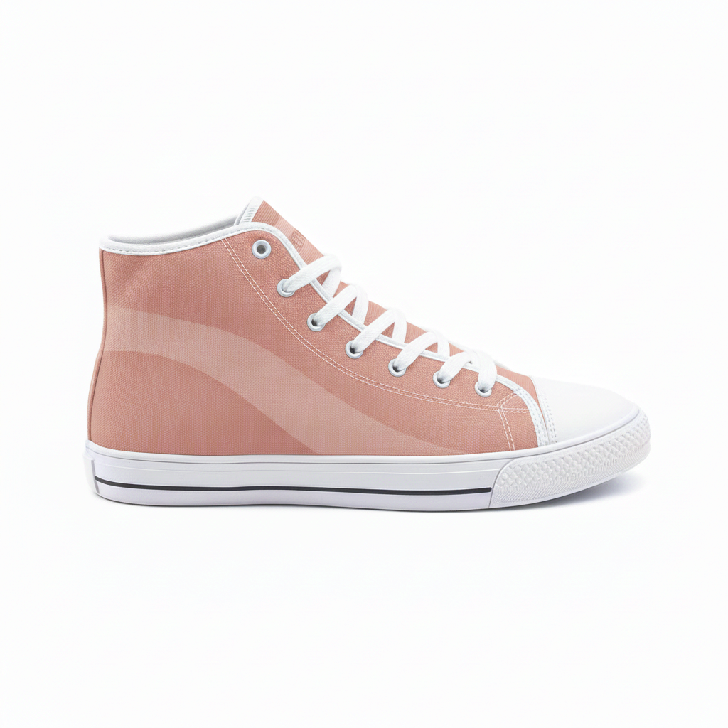 Zapatillas altas de lona Kimood - Albaricoque