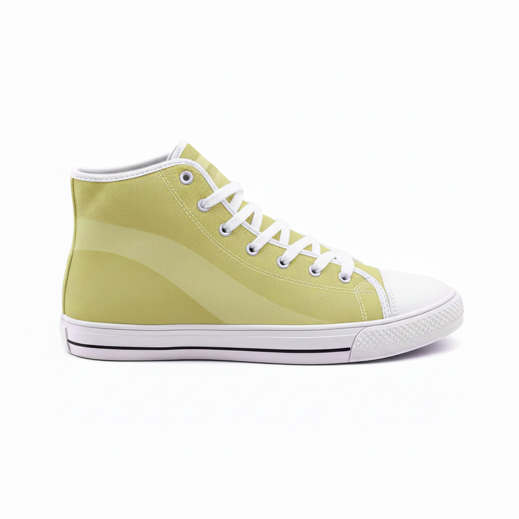Zapatillas de lona altas kimood - Mantequilla