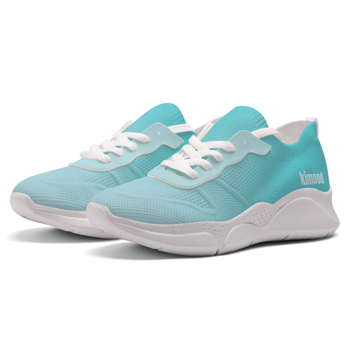 kimood FLOW Trainers Shoes, Breathable Knitfly mesh - Light Blue