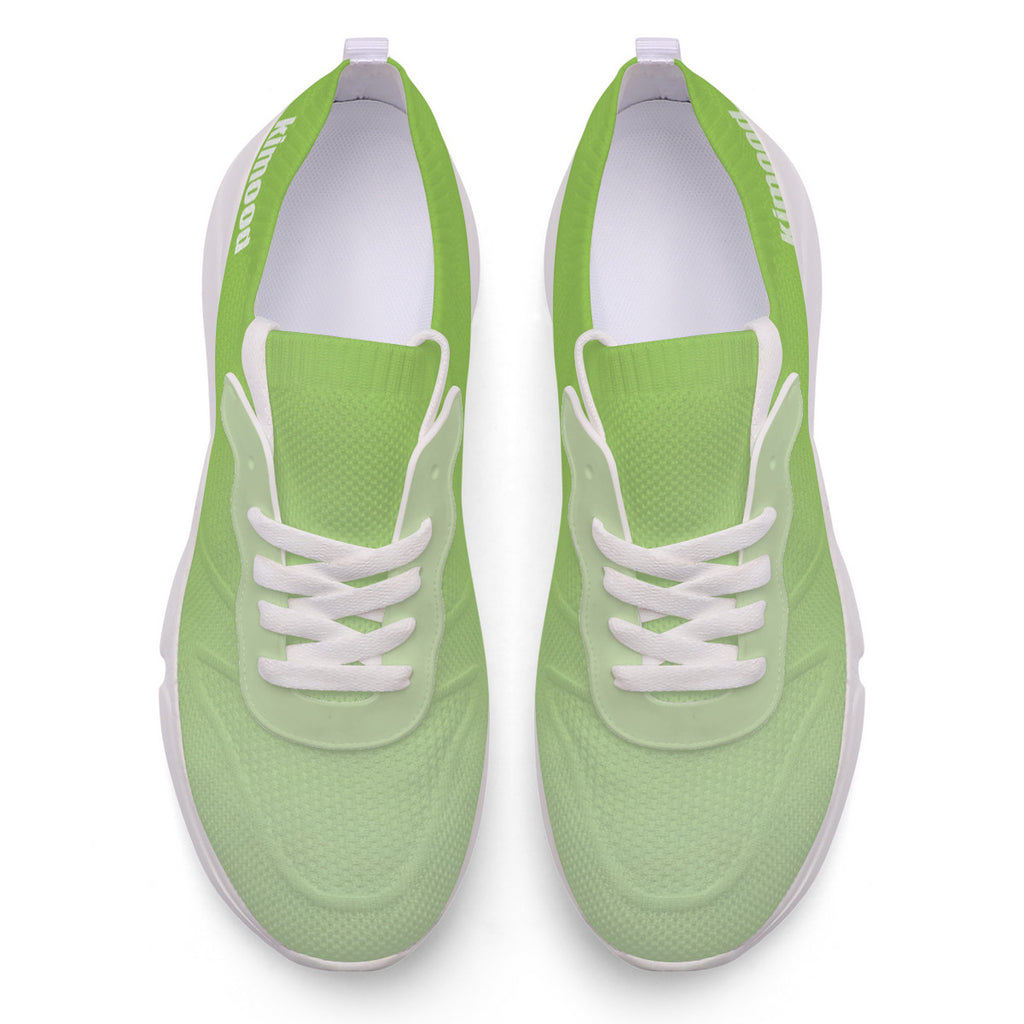kimood FLOW Trainers Shoes, Breathable Knitfly mesh - Lime Green