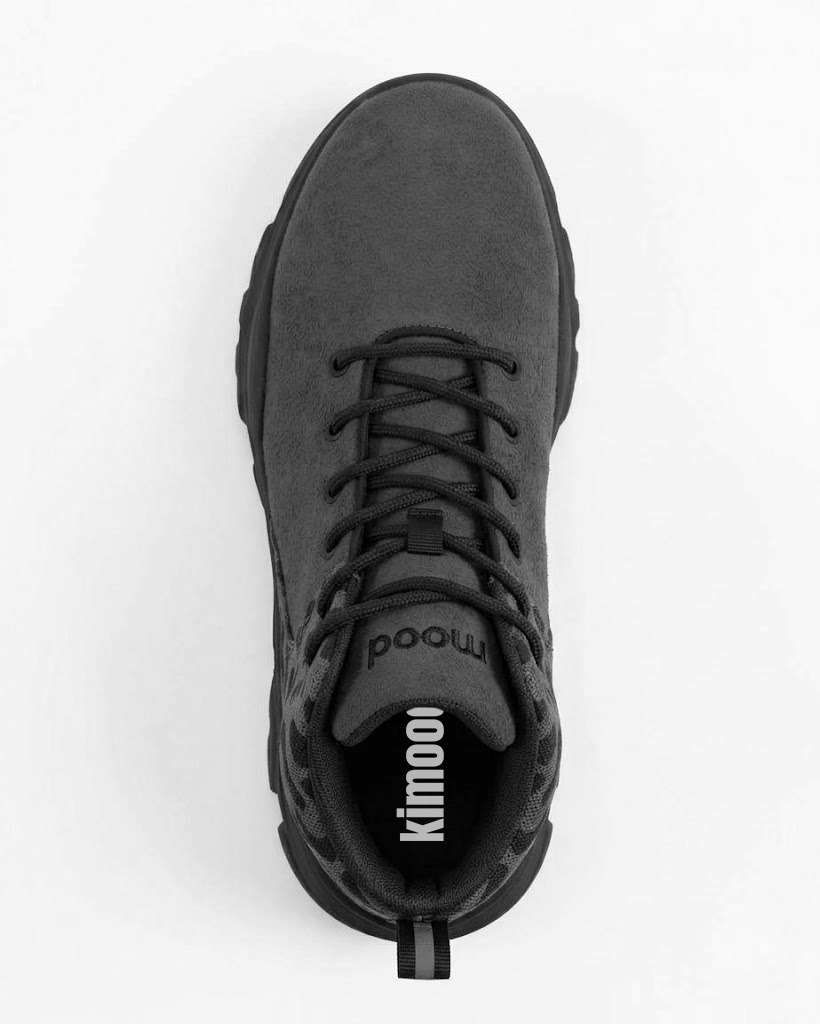 kimood Women's High Top Animal Print Chunky Sneakers -Charcoal
