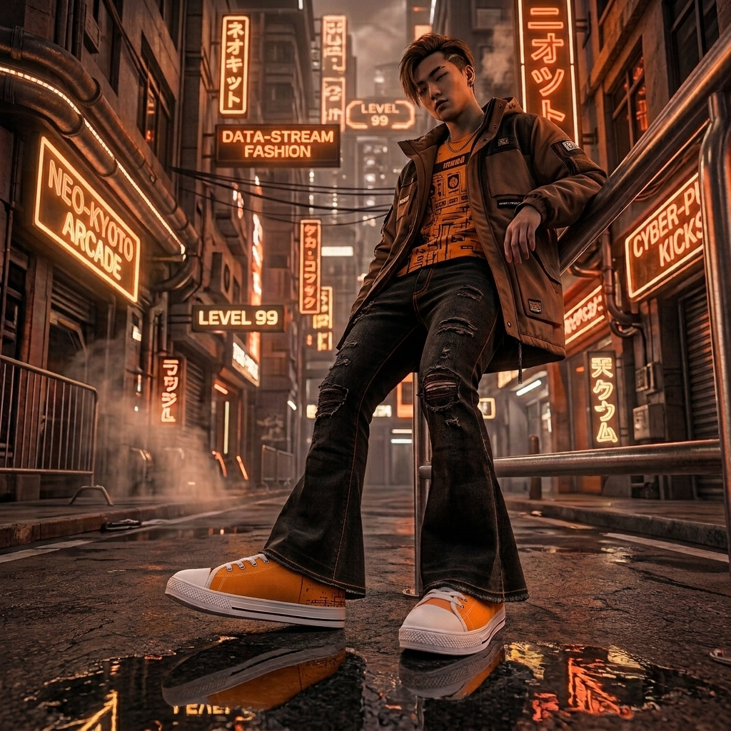 kimood Low-top Canvas Shoes - Orange