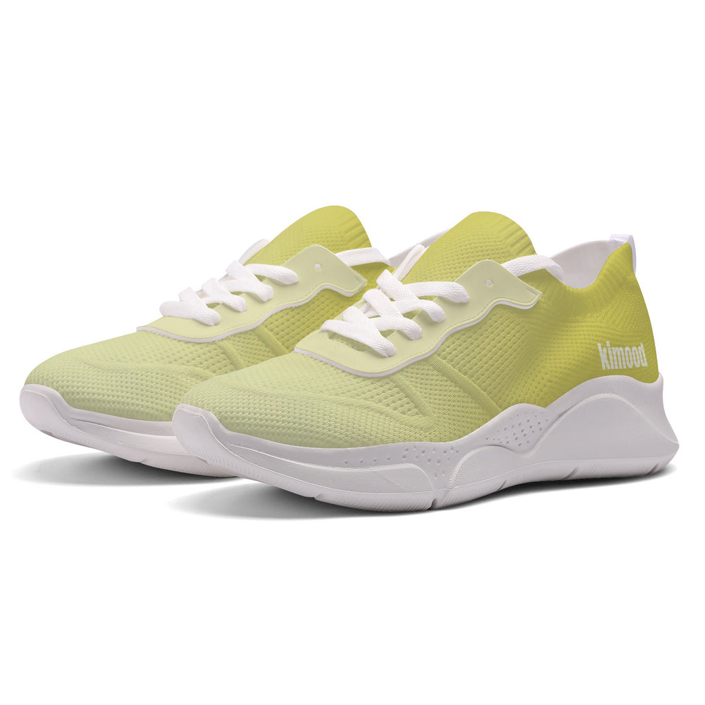 kimood FLOW Trainers Shoes, Breathable Knitfly mesh - Mustard