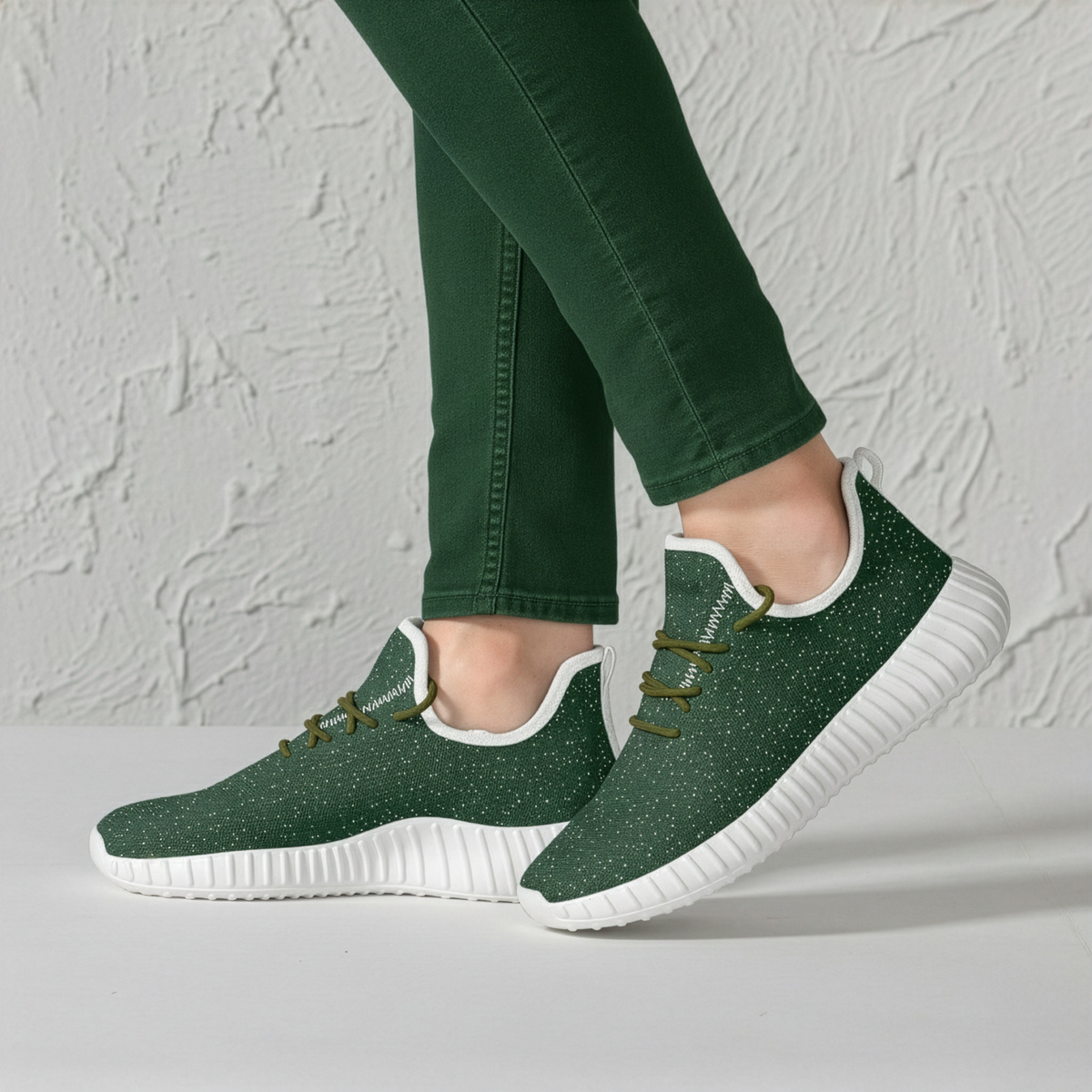 kimood Speckled Mesh Knit Sneakers - Green