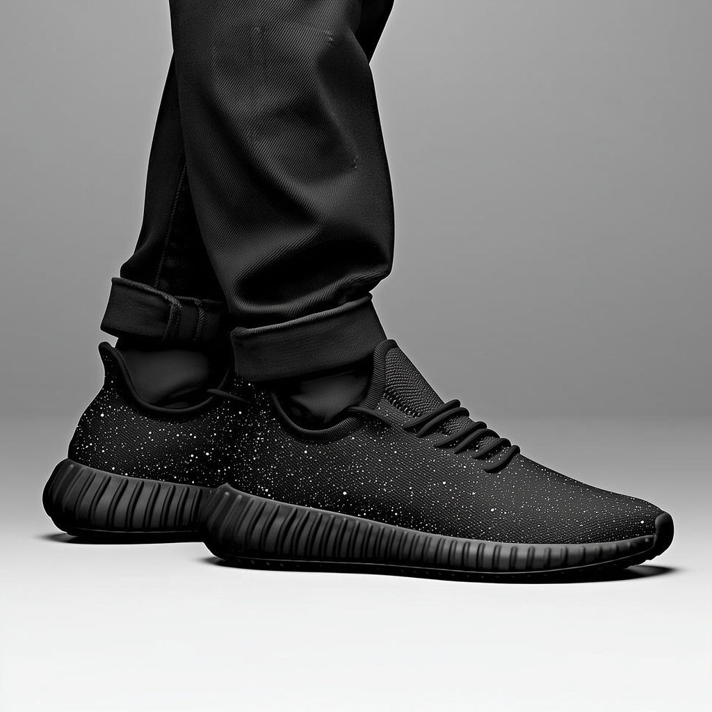 Zapatillas de malla moteada Kimood - Negras