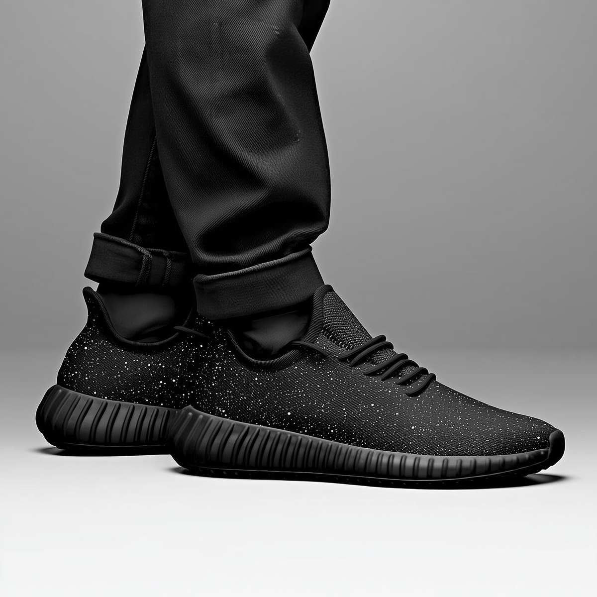 Zapatillas de malla moteada Kimood - Negras