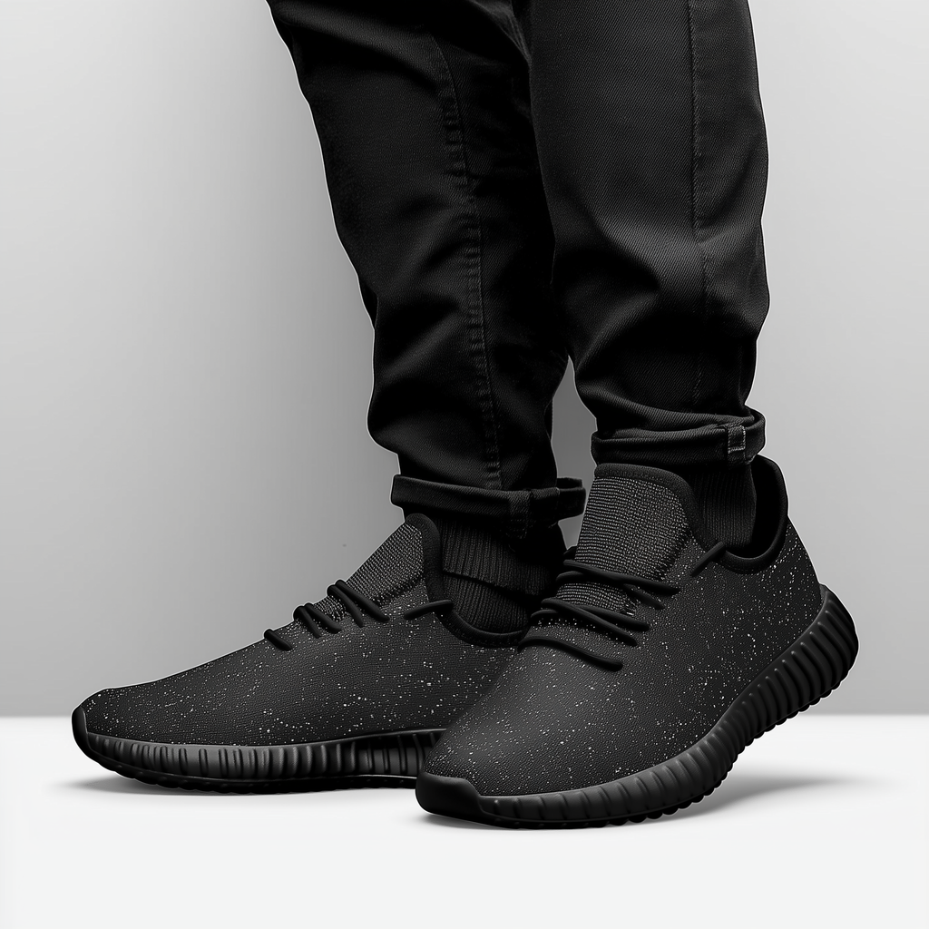 Zapatillas de malla moteada Kimood - Negras