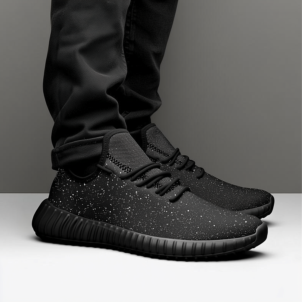 Zapatillas de malla moteada Kimood - Negras