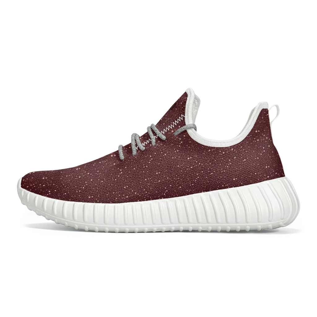 kimood Speckled Mesh Knit Sneakers - Burgundy