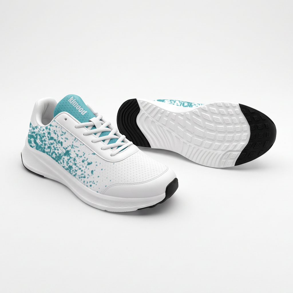 kimood Walking Sneakers, Breathable Mesh - Blue