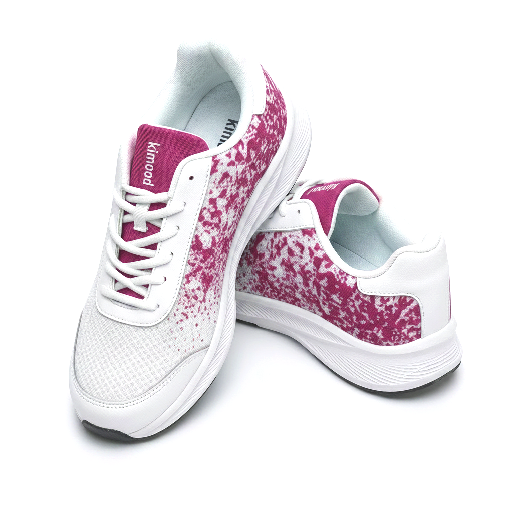 kimood Walking Sneakers, Breathable Mesh - Pink
